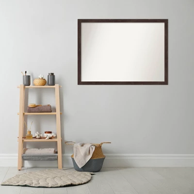 41" x 30" Non-Beveled Fresco Wood Bathroom Wall Mirror Dark Walnut Brown - Amanti Art 41" X 30" Non-Beveled Fresco Wood Bathroom Wall Mirror Dark Walnut Brown - Amanti Art -Bathroom Products Store GUEST dff4c235 dd6e 44d2 8538 3c0e9d1c9578