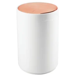 MDesign Plastic Small Round Trash Can Wastebasket, Swing Lid 9 MDesign Plastic Small Round Trash Can Wastebasket, Swing Lid -Bathroom Products Store GUEST e0d46491 9cb9 4b78 ae52 aba0825b46e1