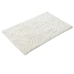 Knightsbridge Beautiful Circle Design Premium Quality Year Round Cotton With Non-Skid Back Bath Rug Ivory -Bathroom Products Store GUEST e21b6b1b d270 4ba7 9b3c 9c0b793dd702