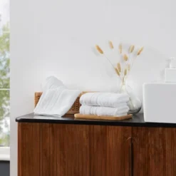 4pc Feather Touch Cotton Hand Towel Set White - Trident Group -Bathroom Products Store GUEST e220f63e 2834 4ed7 be8f 61099dea7d07