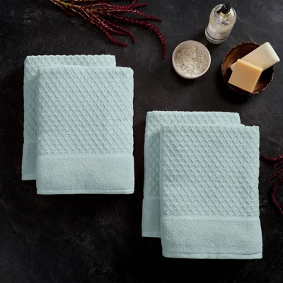 4pc Cotton Diamond Textured Bath Towel Set - Isla Jade 4pc Cotton Diamond Textured Bath Towel Set - Isla Jade -Bathroom Products Store GUEST e2801382 bb49 405a b1fb f04ab96dce12