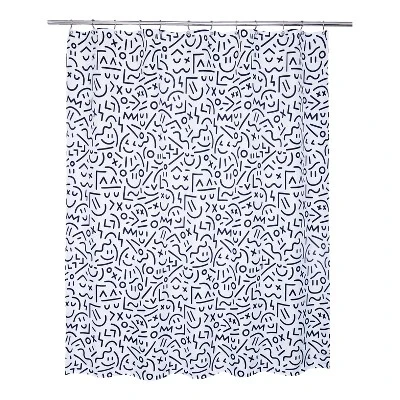 Symbols Shower Curtain Black/White - Moda at Home Symbols Shower Curtain Black/White - Moda At Home -Bathroom Products Store GUEST e32eb667 8f6c 456e b547 92b68e69c0ac