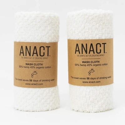 Anact Hemp and Organic Cotton Fast Drying Wash Towel 2pk Anact Hemp And Organic Cotton Fast Drying Wash Towel 2pk -Bathroom Products Store GUEST e37fa388 ad34 404b 956f a09a9d7c652c
