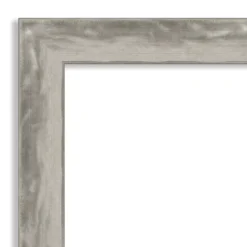 43" X 32" Non-Beveled Waveline Silver Narrow Bathroom Wall Mirror - Amanti Art -Bathroom Products Store GUEST e3920c14 7104 4c93 980a 1c44edca8201