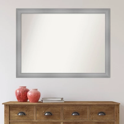 42" x 31" Non-Beveled Flair Bathroom Wall Mirror Polished Nickel - Amanti Art 42" X 31" Non-Beveled Flair Bathroom Wall Mirror Polished Nickel - Amanti Art -Bathroom Products Store GUEST e4a3578e 8f52 44d0 945c 91018284a7fa
