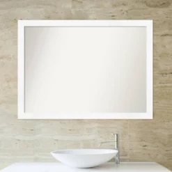 41" X 30" Non-Beveled Cabinet Narrow Bathroom Wall Mirror White - Amanti Art -Bathroom Products Store GUEST e4deeefb 0dca 4e7b bf09 ccbd41c35c82