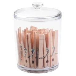 MDesign Plastic Laundry Shelf Storage Organizer Jar Holder Set, 3 Pack - Clear 6 MDesign Plastic Laundry Shelf Storage Organizer Jar Holder Set, 3 Pack - Clear -Bathroom Products Store GUEST e4f0dbef c474 43d2 b727 ea59cc545cae