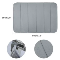 PiccoCasa Household Memory Foam Absorbent Non-slip Shower Carpet Bath Mat Rug