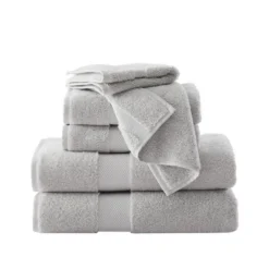 6pc Solid Turkish Cotton Bath Towel Set - Brooklyn Loom -Bathroom Products Store GUEST e67133ff 6cdc 4e3c 922a 0ad466c06440
