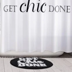 Get Chic Done Bath Rug Black/White - Allure Home Creations -Bathroom Products Store GUEST e9c6e60d 8105 4a10 b7eb 19eab7856a42