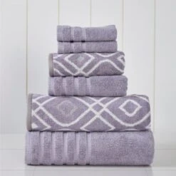 Modern Threads 6 Piece Yard Dyed Towel Set, Oxford. -Bathroom Products Store GUEST e9e1e198 109d 4e7d b8f5 e1fb8b2f324a