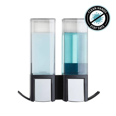 Clever Two Chamber Wall Mount Soap and Shower Dispenser Black/Chrome - Better Living Products Clever Two Chamber Wall Mount Soap And Shower Dispenser Black/Chrome - Better Living Products -Bathroom Products Store GUEST ea4b4373 d206 4fc5 8594 199ce160447b