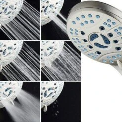 High Pressure Handheld Rain 50 Mode Three Way Shower Head Combo With Adjustable Arm Nickel - Aquabar -Bathroom Products Store GUEST ead5d401 fe1f 4cf9 80fe a34aa651d441