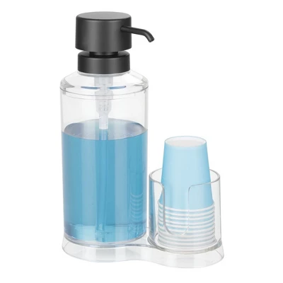 mDesign Modern Plastic Mouthwash Pump Caddy and Disposable Cup Holder MDesign Modern Plastic Mouthwash Pump Caddy And Disposable Cup Holder -Bathroom Products Store GUEST eae1ab6b 5ba4 4ca3 85d2 29ce5e2c2a66