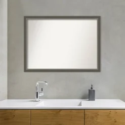 41" X 30" Non-Beveled Domus Wood Bathroom Wall Mirror Dark Silver - Amanti Art 9 41" X 30" Non-Beveled Domus Wood Bathroom Wall Mirror Dark Silver - Amanti Art -Bathroom Products Store GUEST eb6c09ff a811 4d0c 861d 5226a73a11e7