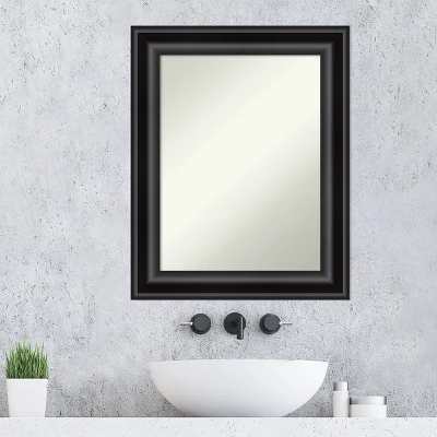 24" x 30" Non-Beveled Grand Bathroom Wall Mirror Black - Amanti Art 24" X 30" Non-Beveled Grand Bathroom Wall Mirror Black - Amanti Art -Bathroom Products Store GUEST ec5714af 382b 4a7c b299 a2050e15425f