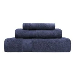 Contemporary Quick-Drying Zero-Twist Cotton 3-Piece Towel Set - Blue Nile Mills -Bathroom Products Store GUEST ecb7180b 7216 4b26 94ca b22a287b13a3