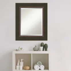 Amanti Art Milano Bronze Beveled Wood Bathroom Wall Mirror -Bathroom Products Store GUEST ee5cb5e2 39b1 4e26 9fb4 e2a9991d3d74