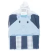 Hudson Baby Infant Boy Hooded Towel And Five Washcloths Set, Navy Blue Elephant, One Size