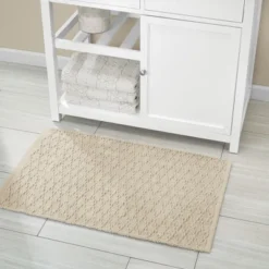 MDesign Cotton Bathroom Spa Mat Rugs/Runner, Diamond Design, Set Of 3 -Bathroom Products Store GUEST f466a3cb dd2d 45c7 ab55 ae510acc0418