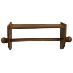 Home Basics Quick Install Rustic Pine Wood Wall Mounted Paper Towel Holder With Flat Top, Brown -Bathroom Products Store GUEST f486699d df39 4488 a1b8 52bc26acab6c