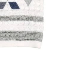 Cubes Stylish Embroidered Diamond Patterned Terry Hand Towel 26in X 16in By SKL Home