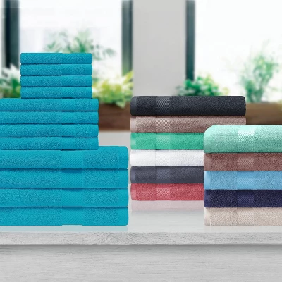 Modern Eco-Friendly Cotton Absorbent 12-Piece Assorted Towel Set - Blue Nile Mills Modern Eco-Friendly Cotton Absorbent 12-Piece Assorted Towel Set - Blue Nile Mills -Bathroom Products Store GUEST f4c228ca 5c96 42f3 906a 602c3475b459