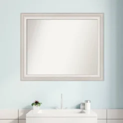33" X 27" Non-Beveled Trio White Wash Silver Bathroom Wall Mirror - Amanti Art 9 33" X 27" Non-Beveled Trio White Wash Silver Bathroom Wall Mirror - Amanti Art -Bathroom Products Store GUEST f4c73543 87b2 4e54 8d08 120516b6d5f9