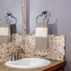 Deerlux 100% Cotton Hand Towels, Set Of 2 18" X 40" Diamond Peshtemal Kitchen And Bath Towels