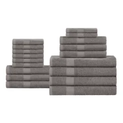Eco-Friendly Absorbent Assorted 18-Piece Towel Set By Blue Nile Mills -Bathroom Products Store GUEST f6d9ff43 b9a3 403c 815a 8071979fc639