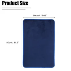 Unique Bargains Solid Color Pattern Bathroom Rugs Polyester Bath Mat Machine Washable Navy Blue 80x50cm -Bathroom Products Store GUEST f6e38429 368c 49a2 970e 48d2fc8d6b4a