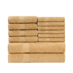 Absorbent Eco-Friendly Cotton Assorted 12-Piece Bath, Hand, Face Towel Set By Blue Nile Mills -Bathroom Products Store GUEST f73a082a d6b8 4aa4 bbda 600b5541d539