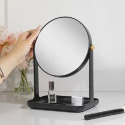 10.5" Round Back To School Makeup Mirror With Accessory Tray And Phone Holder - Zadro 4 10.5" Round Back To School Makeup Mirror With Accessory Tray And Phone Holder - Zadro -Bathroom Products Store GUEST f824b026 402c 4897 bb93 6d5afa5bf5f6