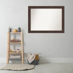 43" X 32" Non-Beveled Wildwood Brown Bathroom Wall Mirror - Amanti Art 7 43" X 32" Non-Beveled Wildwood Brown Bathroom Wall Mirror - Amanti Art -Bathroom Products Store GUEST f8cb45f8 5255 4603 ac89 a593b4a830bc