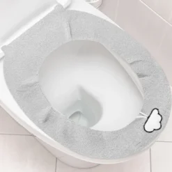 Unique Bargains Stretchable Thicker Toilet Seat Cover Pad Lid With Handle Bathroom Washable Reusable -Bathroom Products Store GUEST f92679bc 13ce 467d 8ed9 73cc71f551d5