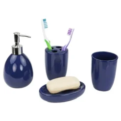 Home Basics 4 Piece Bath Accessory Set 6 Home Basics 4 Piece Bath Accessory Set -Bathroom Products Store GUEST f98088c4 4c46 44a2 9cd8 8e3b6dab7cc6