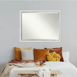 43" X 33" Eva White Silver Framed Bathroom Vanity Wall Mirror - Amanti Art 5 43" X 33" Eva White Silver Framed Bathroom Vanity Wall Mirror - Amanti Art -Bathroom Products Store GUEST fa96d5ac 1a50 4f46 a22b c12963791410