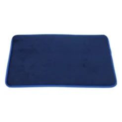 Unique Bargains Solid Color Pattern Bathroom Rugs Polyester Bath Mat Machine Washable Navy Blue 80x50cm -Bathroom Products Store GUEST fb55ec30 9978 4b0f 83cb 6a30939d0a60