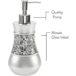 Creative Scents Gray Bathroom Silver Mosaic Glass Accessories Set 4 Creative Scents Gray Bathroom Silver Mosaic Glass Accessories Set -Bathroom Products Store GUEST fbf0e399 beab 456e b1ff c7df09905dd6