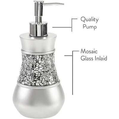 Creative Scents Gray Bathroom Silver Mosaic Glass Accessories Set Creative Scents Gray Bathroom Silver Mosaic Glass Accessories Set -Bathroom Products Store GUEST fbf0e399 beab 456e b1ff c7df09905dd6