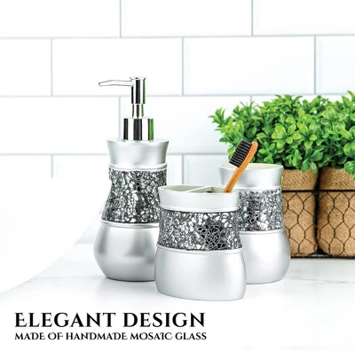 Creative Scents Brushed Nickel 6 Piece Bathroom Accessories Set Creative Scents Brushed Nickel 6 Piece Bathroom Accessories Set -Bathroom Products Store GUEST fdaaa409 46b7 4dd0 bf9d 87bcacf65bb7