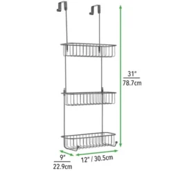 MDesign Metal Over Shower Door Caddy, Bathroom Storage Organizer -Bathroom Products Store GUEST fdf37cd1 1091 4835 bef5 24ca6c4ee43d