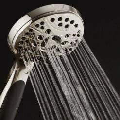High Pressure 6 Setting Luxury Handheld Shower Head With Extra Wall Bracket Nickel - Aquabar 5 High Pressure 6 Setting Luxury Handheld Shower Head With Extra Wall Bracket Nickel - Aquabar -Bathroom Products Store GUEST fe858f4e eeb0 4b34 82c1 20a7d24b1b14