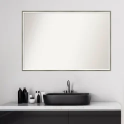 37" X 25" Non-Beveled Lucie Wood Bathroom Wall Mirror Silver - Amanti Art 6 37" X 25" Non-Beveled Lucie Wood Bathroom Wall Mirror Silver - Amanti Art -Bathroom Products Store GUEST feb26ae6 d540 49c9 ac7d 76668c47eaa6